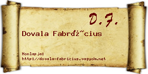 Dovala Fabrícius névjegykártya